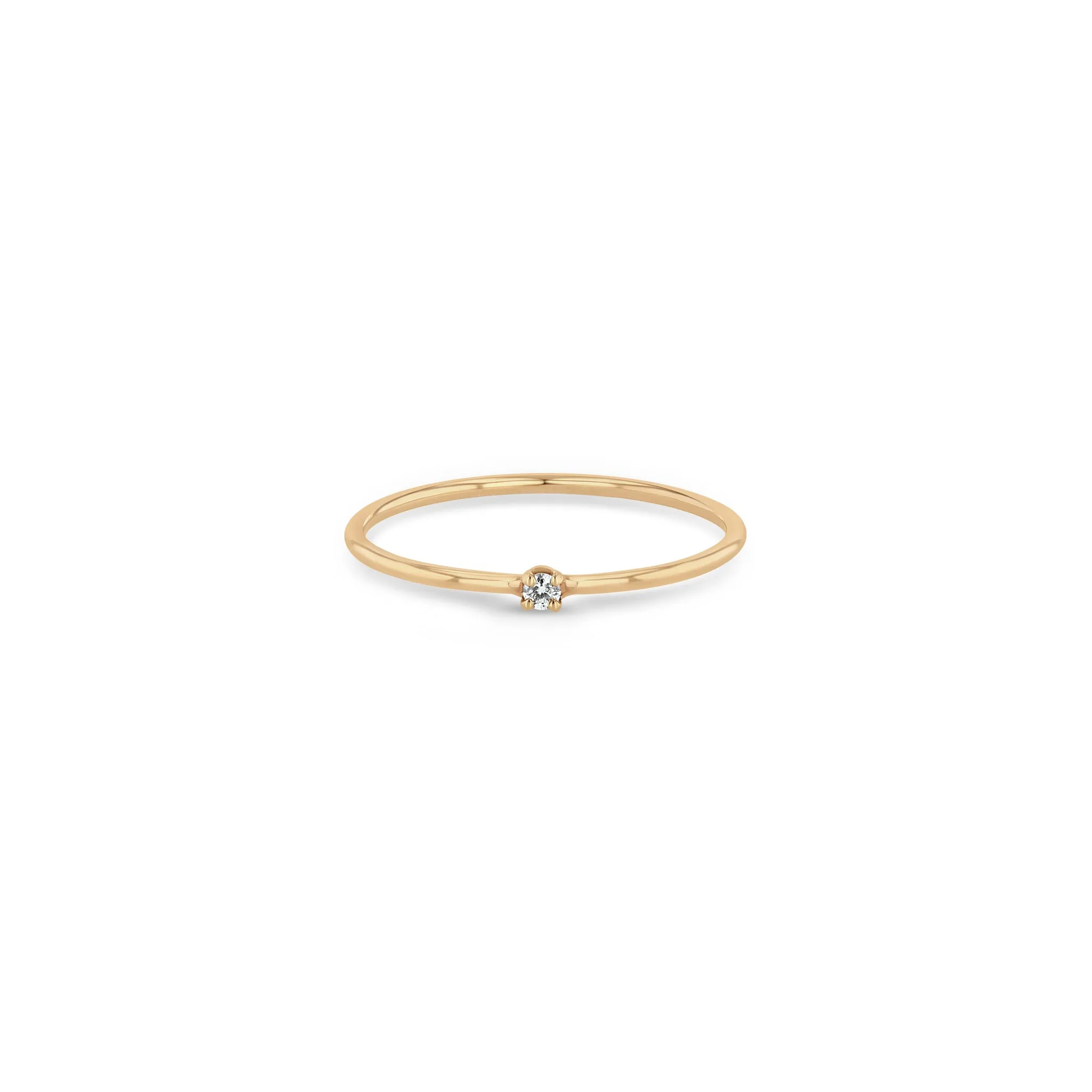 14k Prong Diamond Solitaire Ring