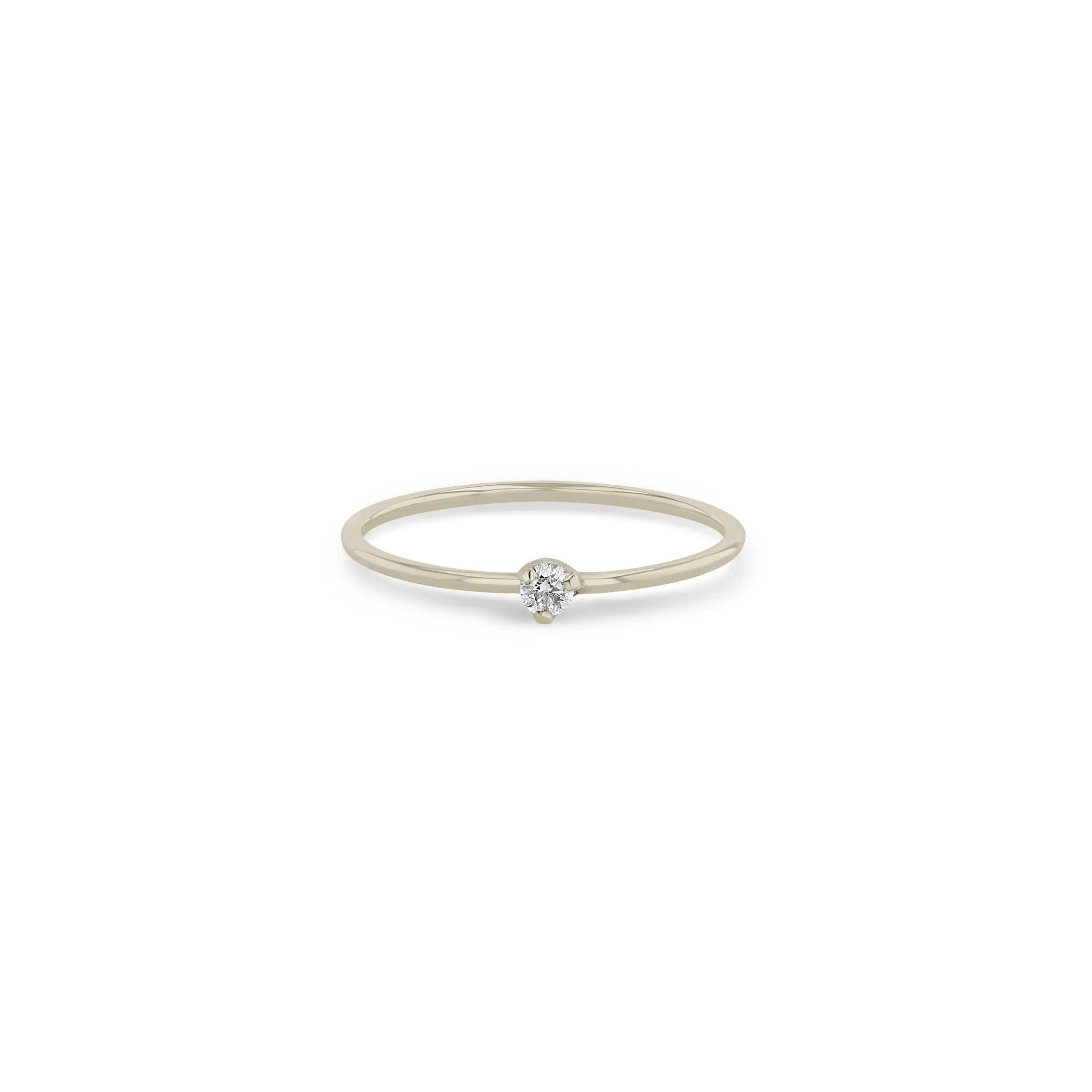 14k Prong Diamond Solitaire Ring