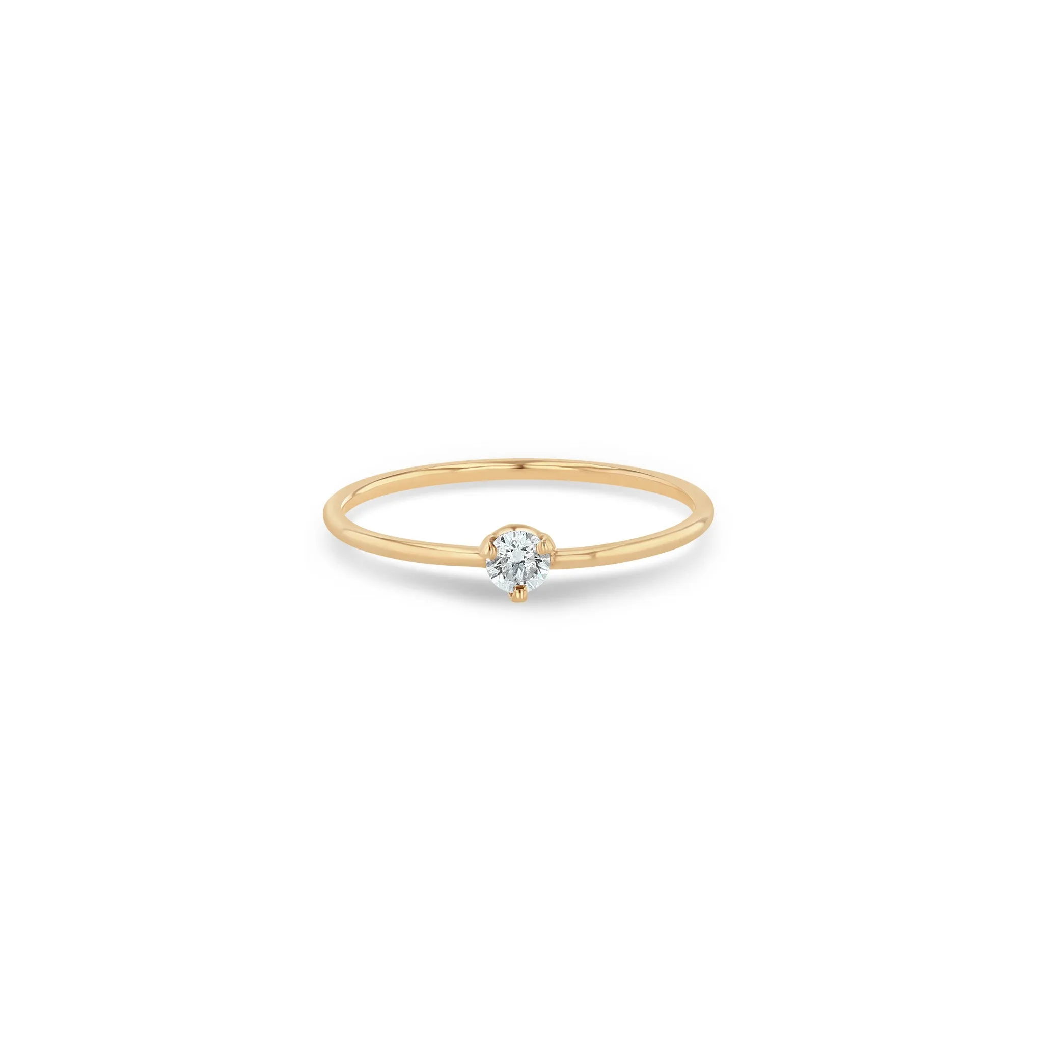 14k Prong Diamond Solitaire Ring