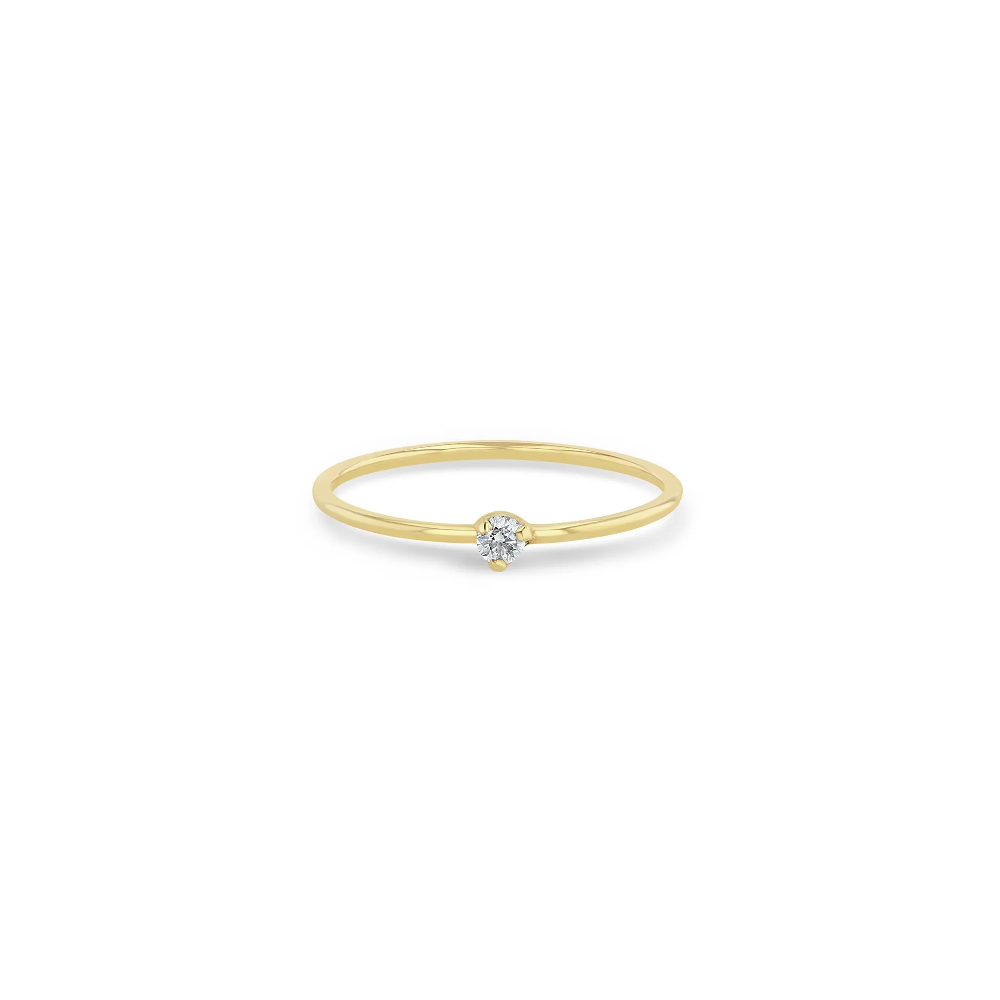 14k Prong Diamond Solitaire Ring