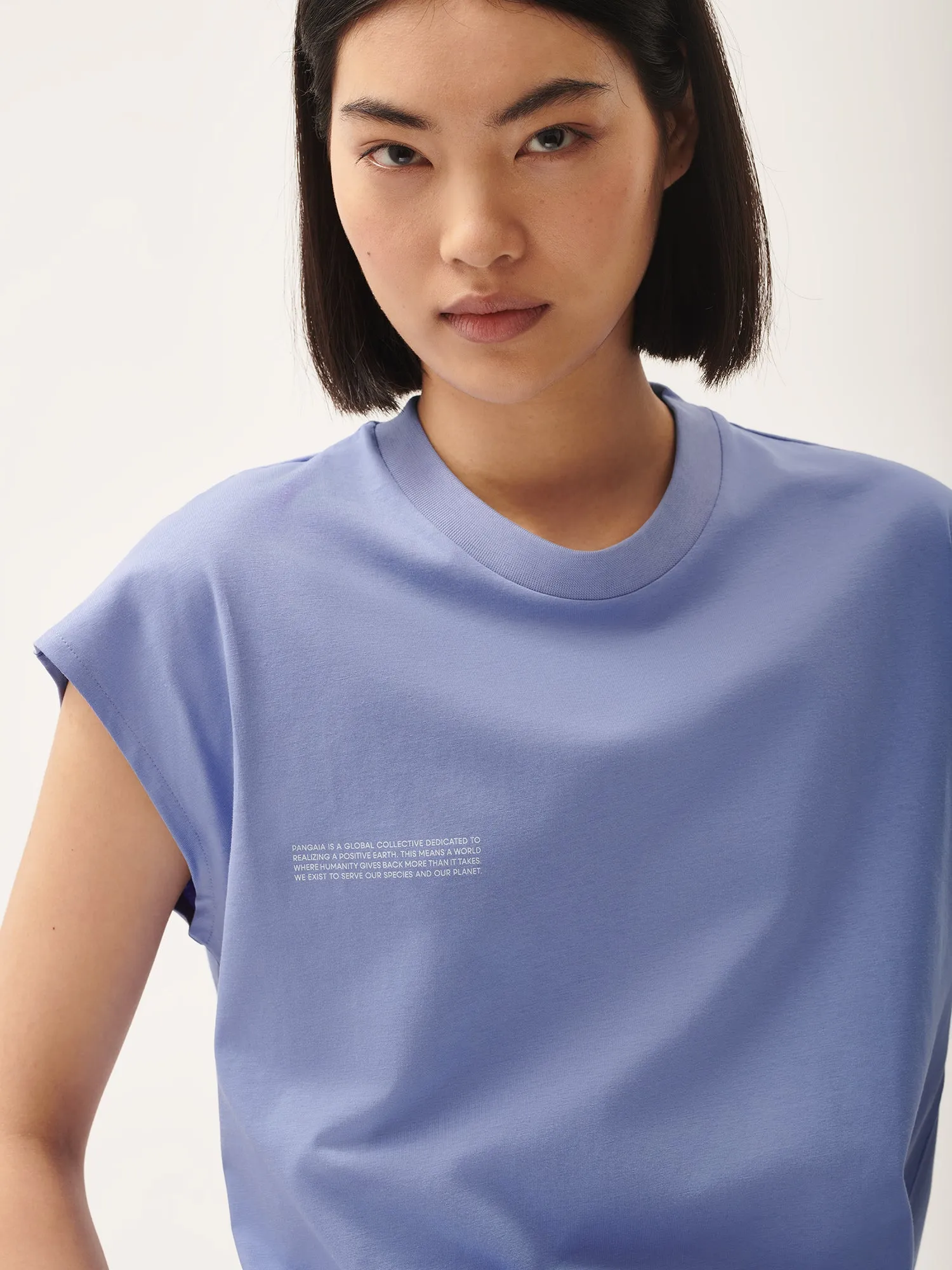 365 Midweight Cropped Shoulder T-Shirt—aster purple