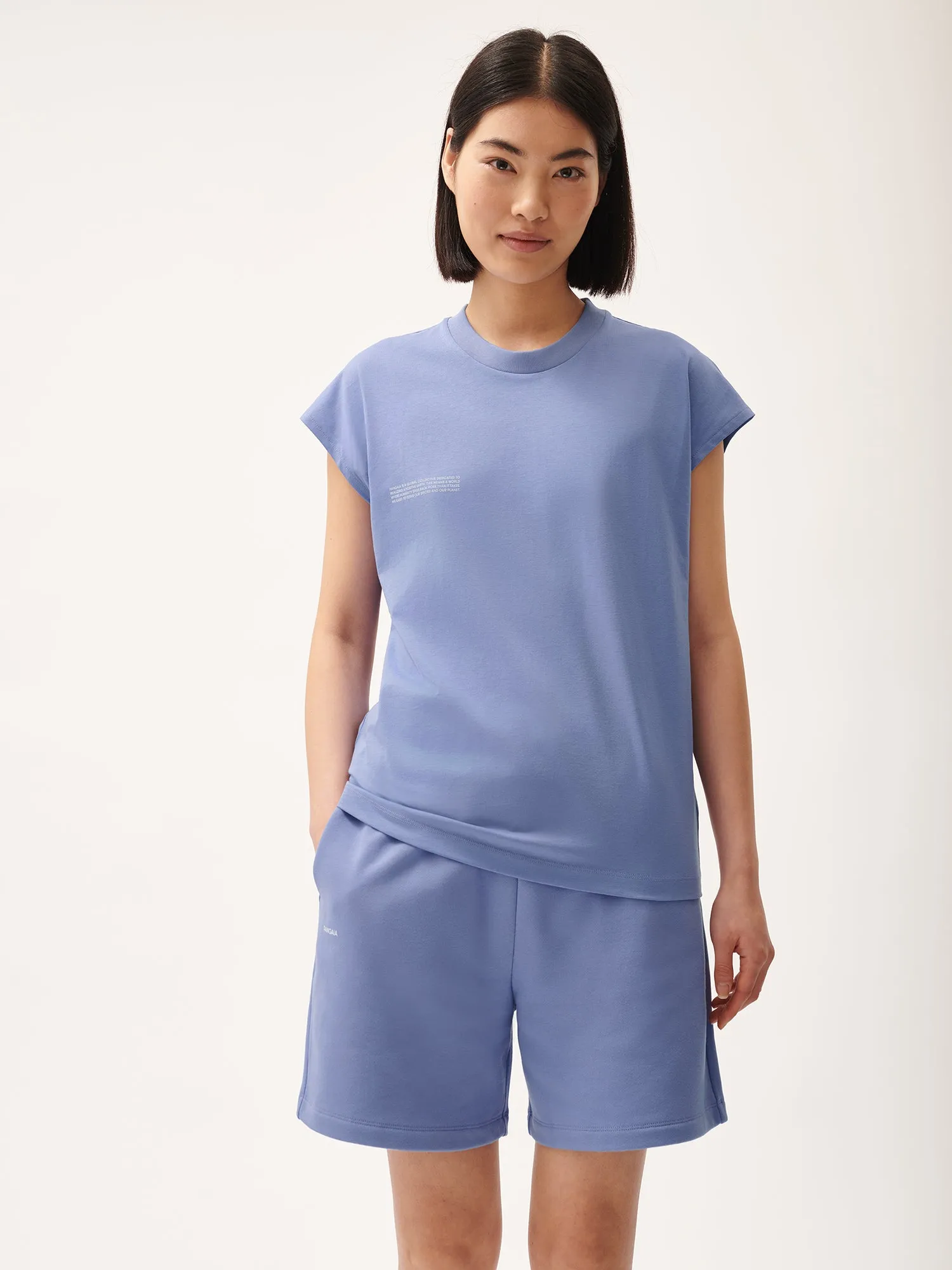 365 Midweight Cropped Shoulder T-Shirt—aster purple