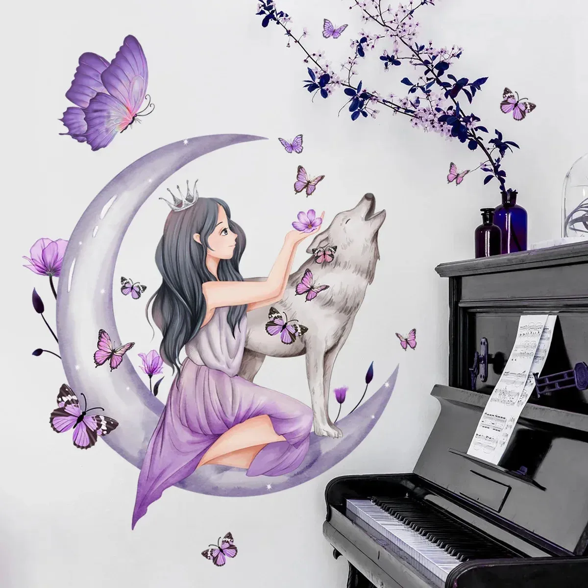 3D Purple Butterfly Fantasy DIY Wall Sticker