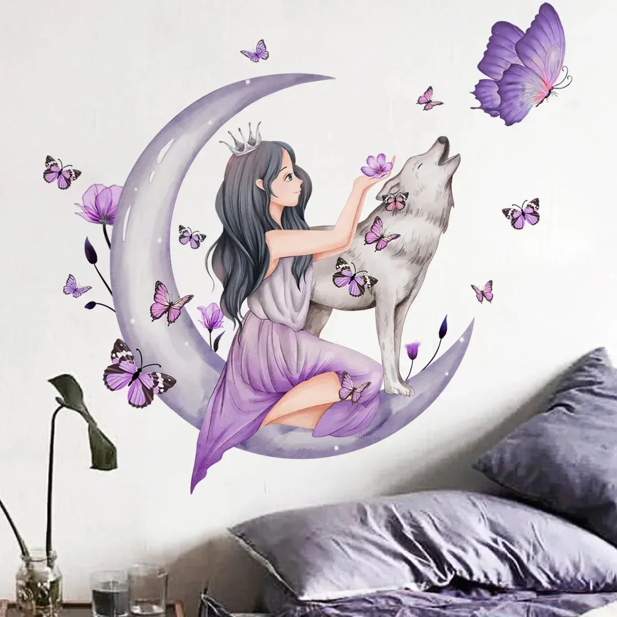 3D Purple Butterfly Fantasy DIY Wall Sticker