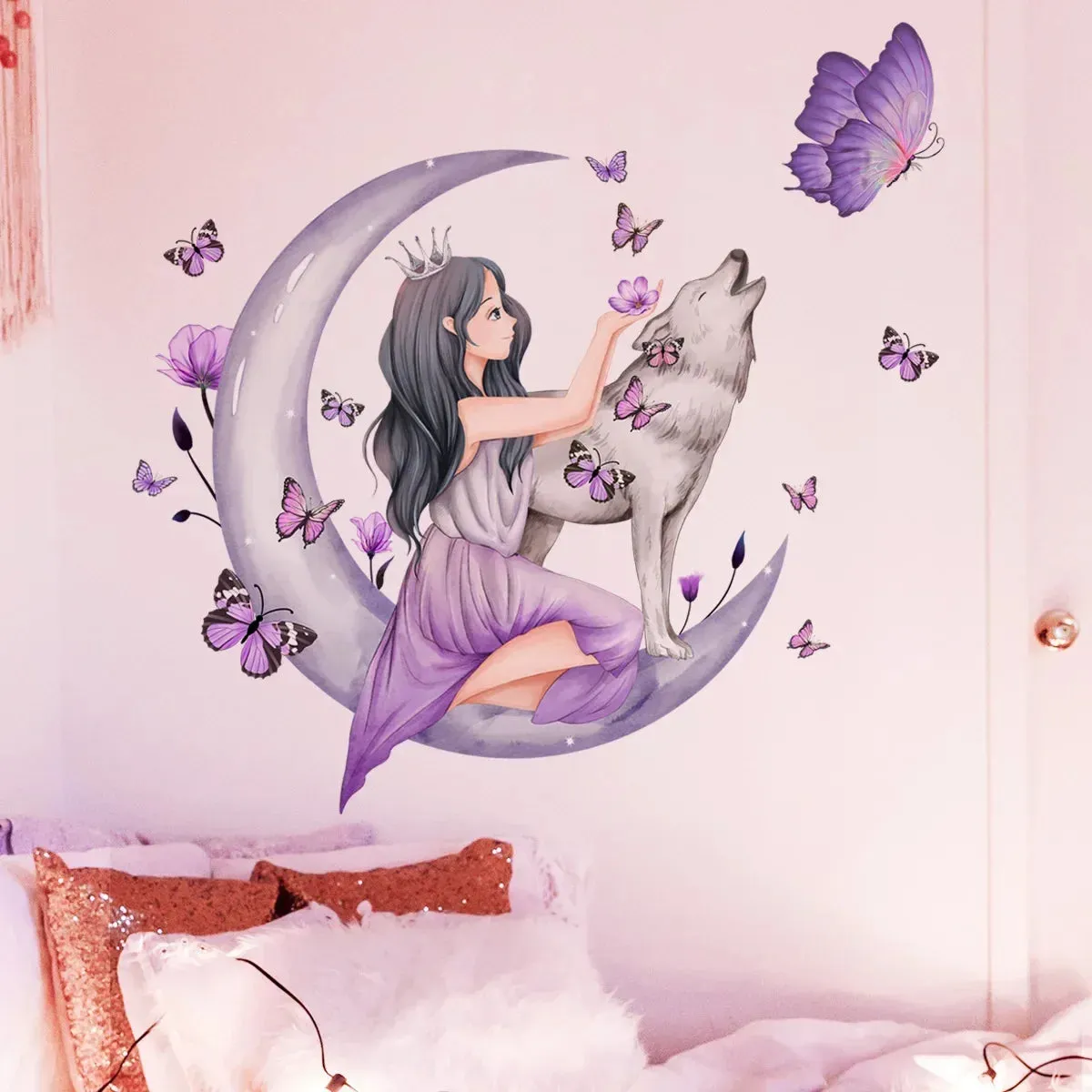 3D Purple Butterfly Fantasy DIY Wall Sticker