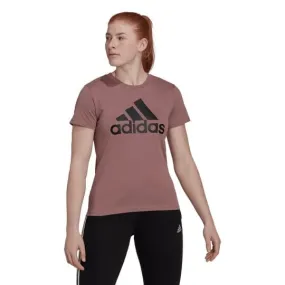 ADIDAS WOMEN'S LOUNGEWEAR ESSENTIALS LOGO PURPLE TEE