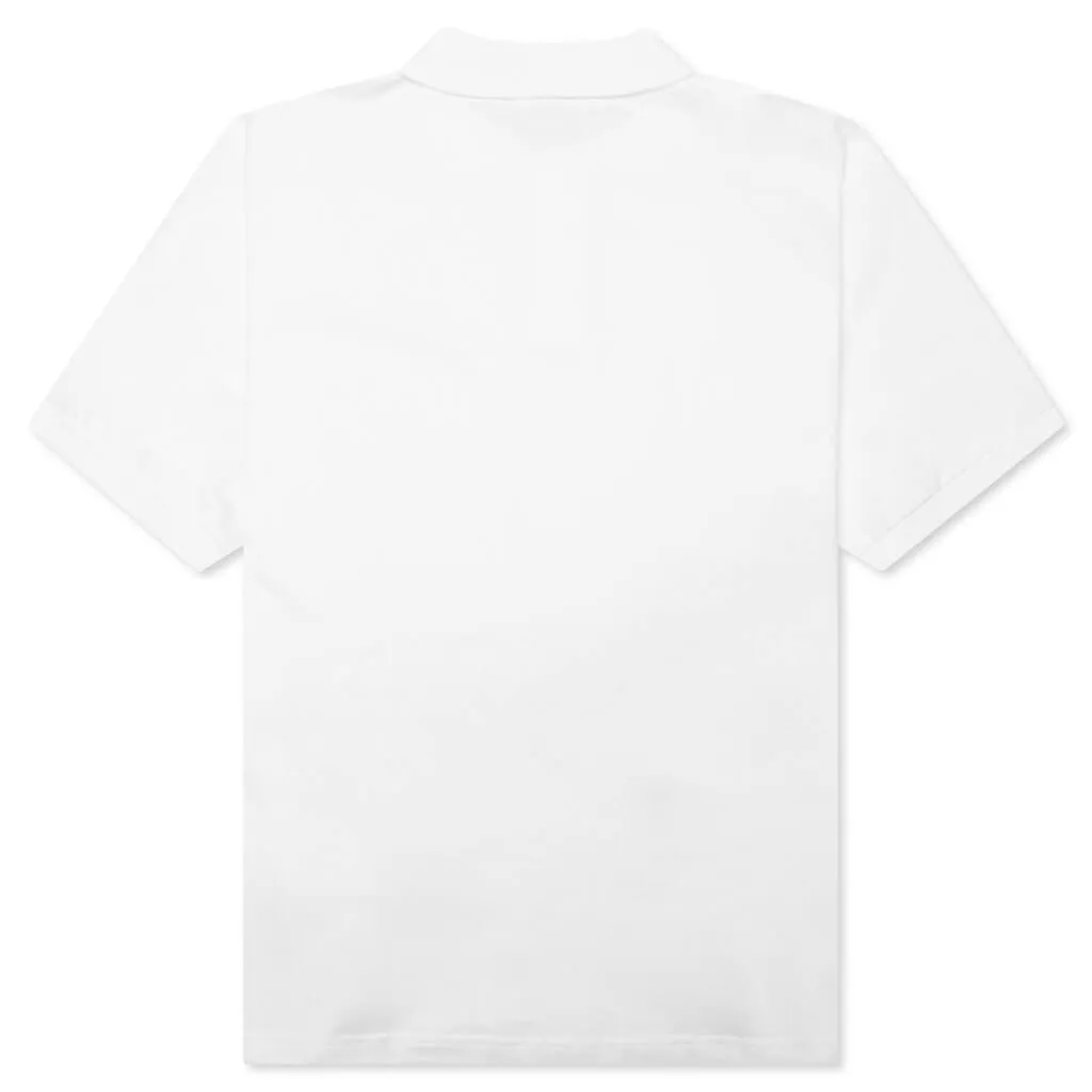 Ape Head One Point Relaxed Fit Polo - White