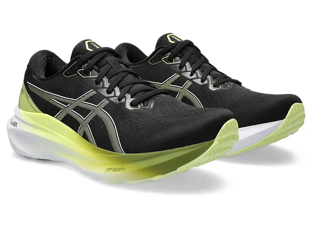 Asics Men's GEL-KAYANO 30 Wide - BLACK/GLOW YELLOW