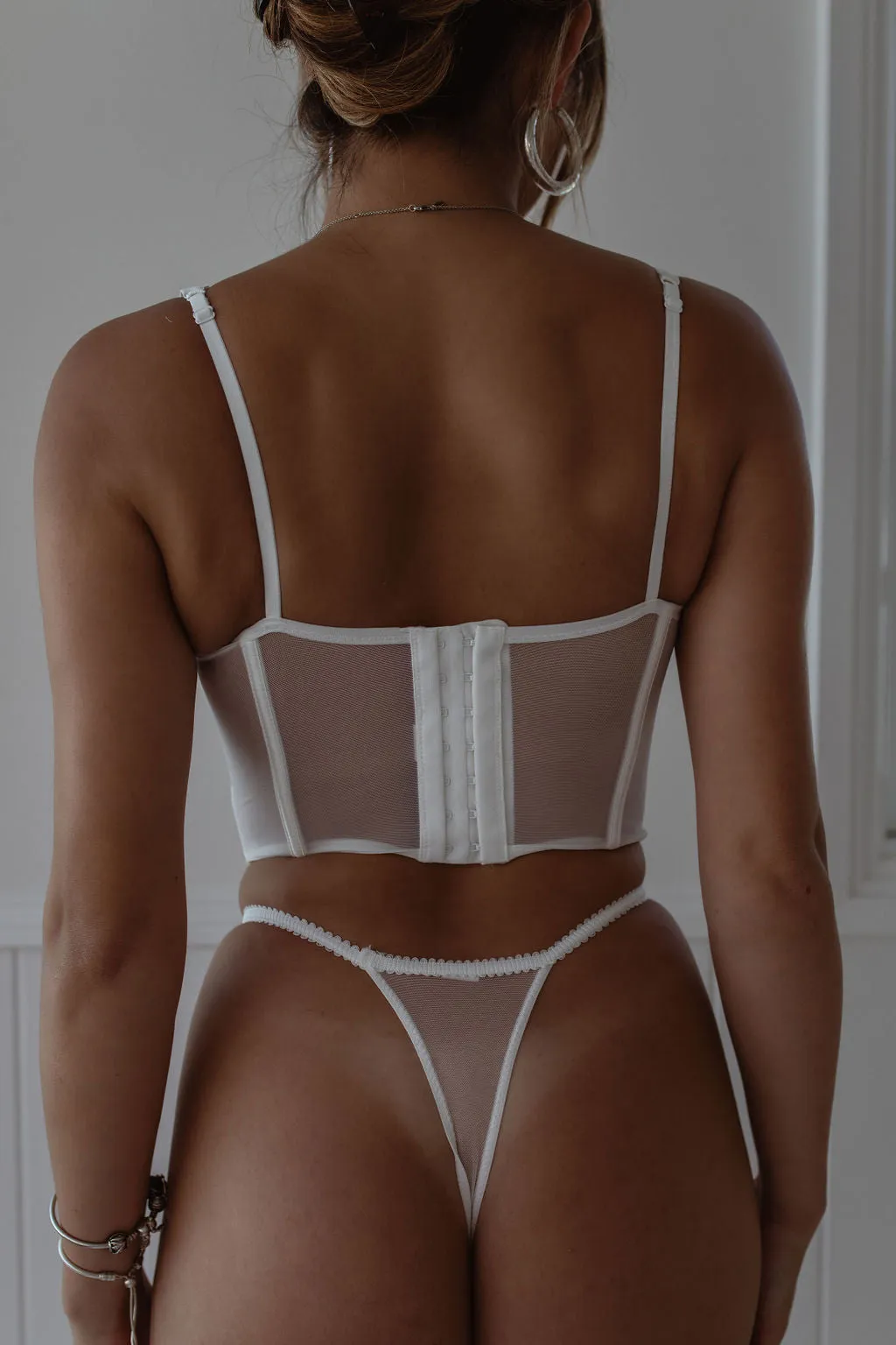 Aya White Bustier Set