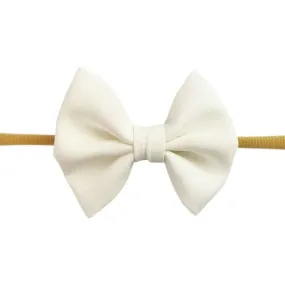 Baby Wisp Headband Fanny Bow 0M  White