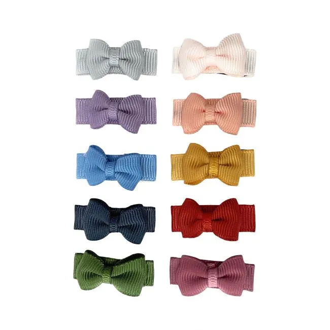 Baby Wisp Tuxedo Bow Snap Clips 10pk - Tomorrow