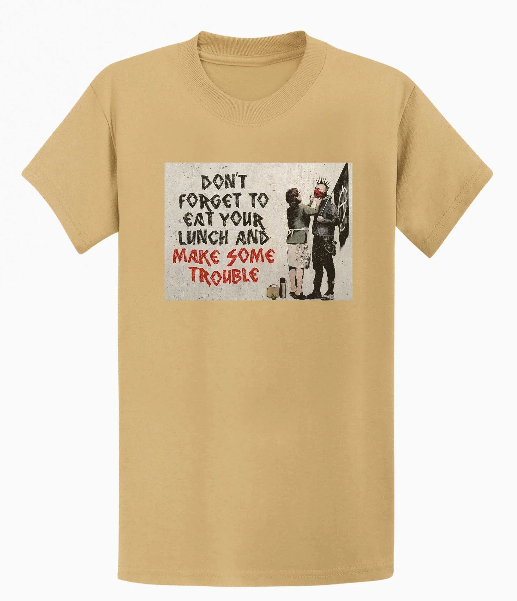 Banksy T-shirt - Make Trouble