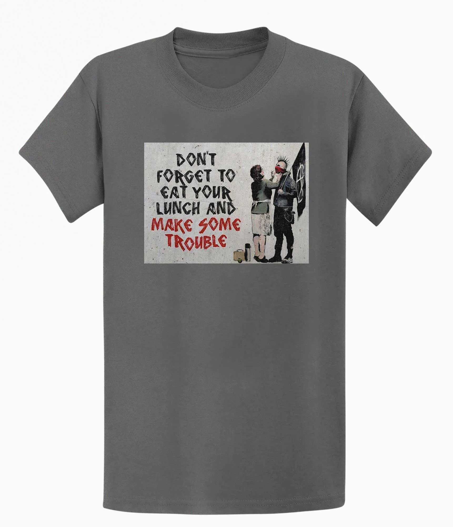 Banksy T-shirt - Make Trouble