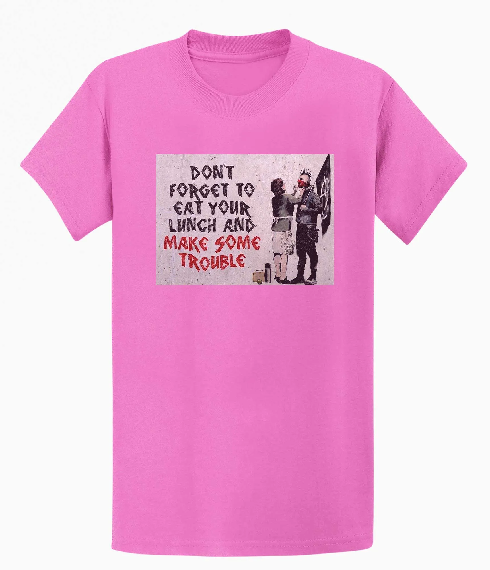 Banksy T-shirt - Make Trouble