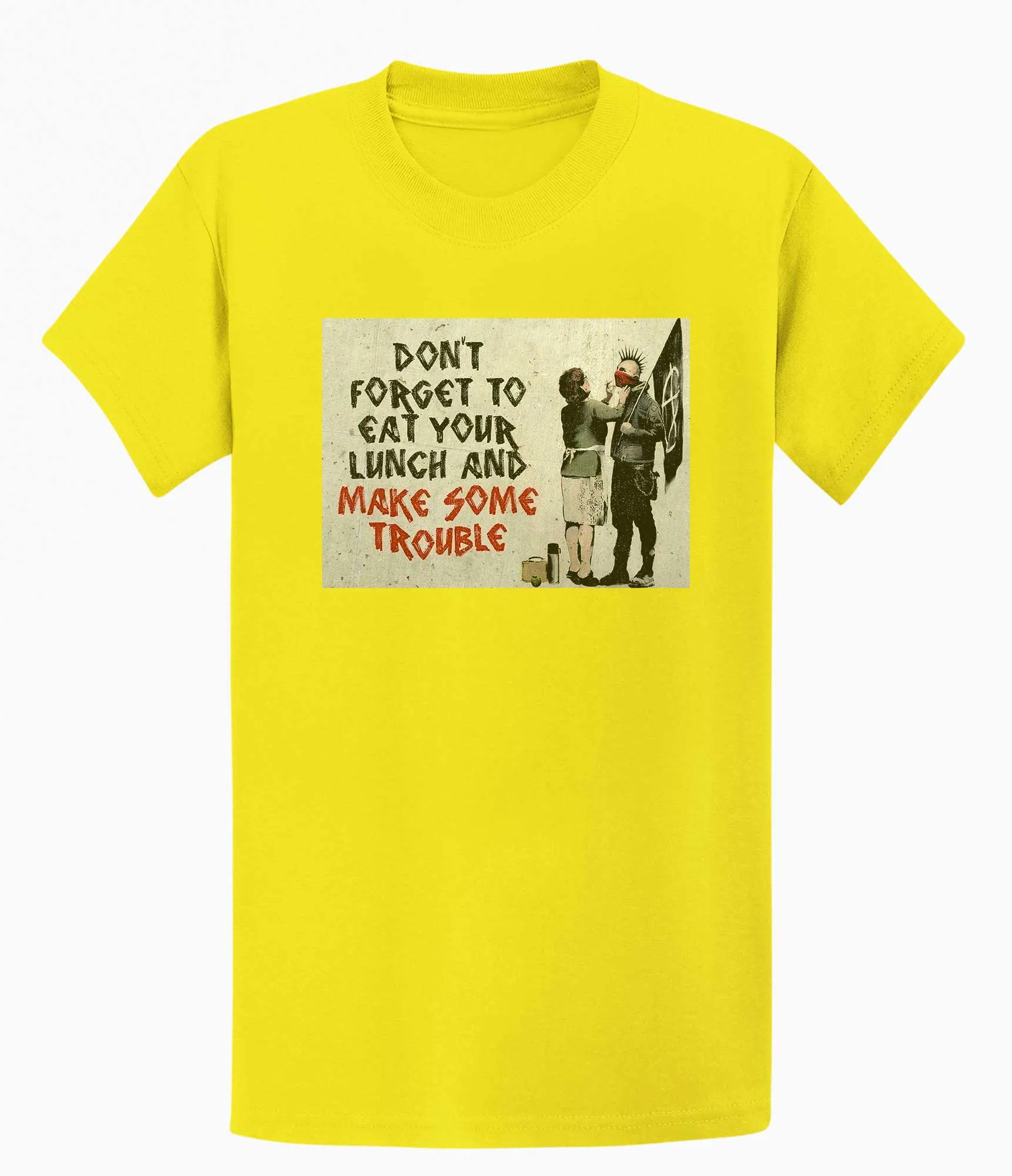 Banksy T-shirt - Make Trouble