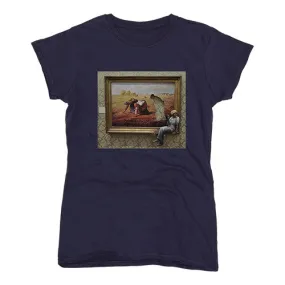 Banksy Women's T-shirt -  The Gleaners, Navy