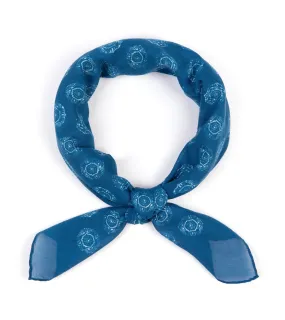 Bigi Cotton Medallion Print Bandana: Blue