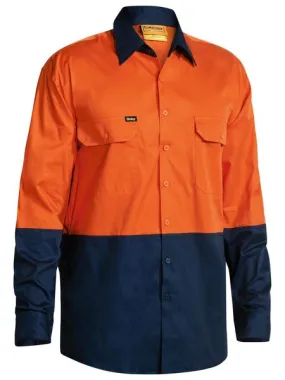 Bisley Hi Vis L/S Cool Lightweight Drill Shirt