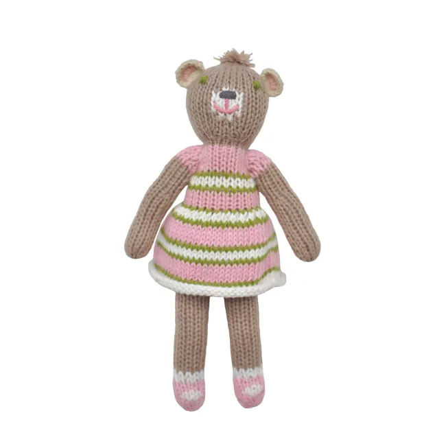 blabla rattle - school book pink bear