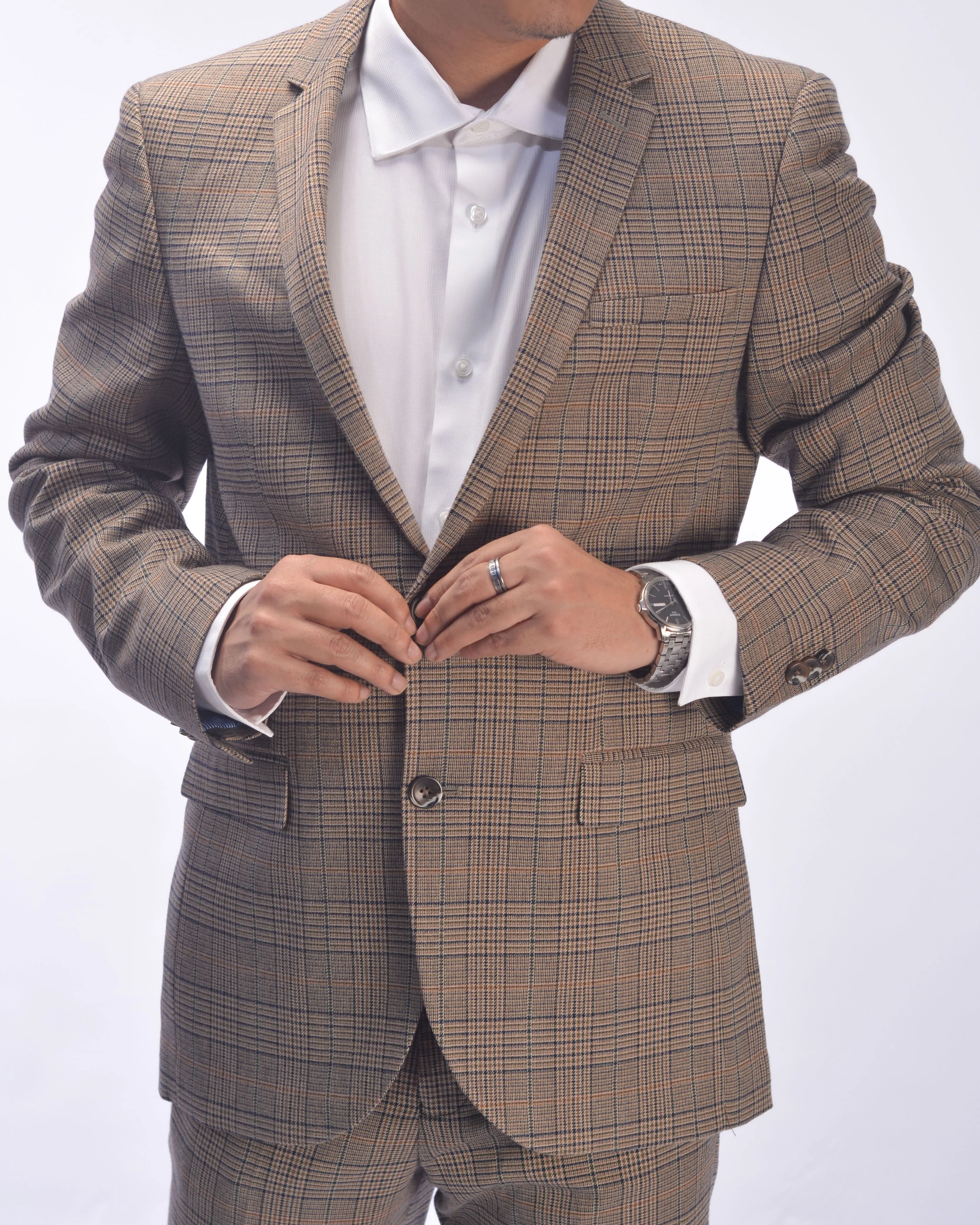 Blackberrys 2 Pcs Suits In Brown Check