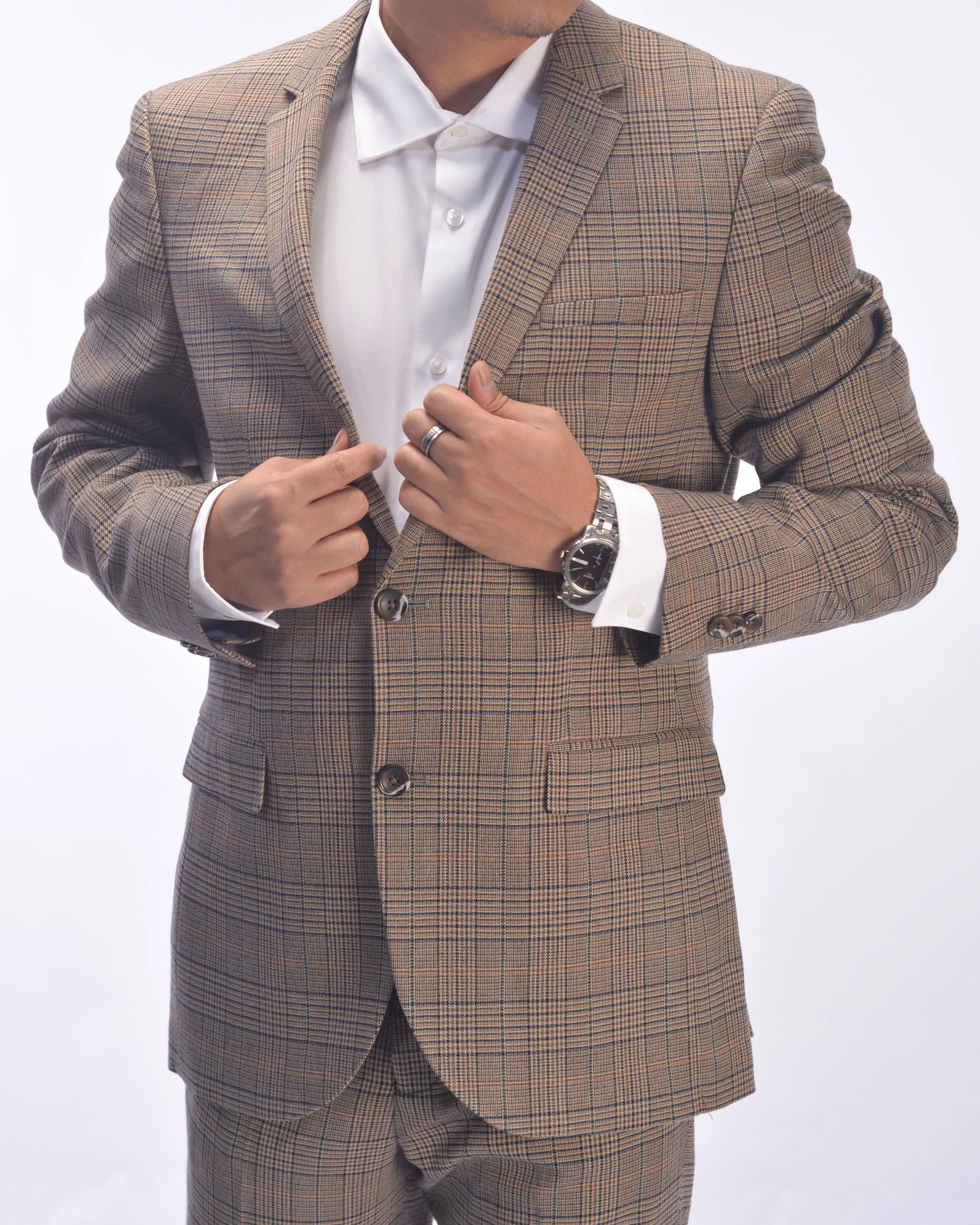 Blackberrys 2 Pcs Suits In Brown Check