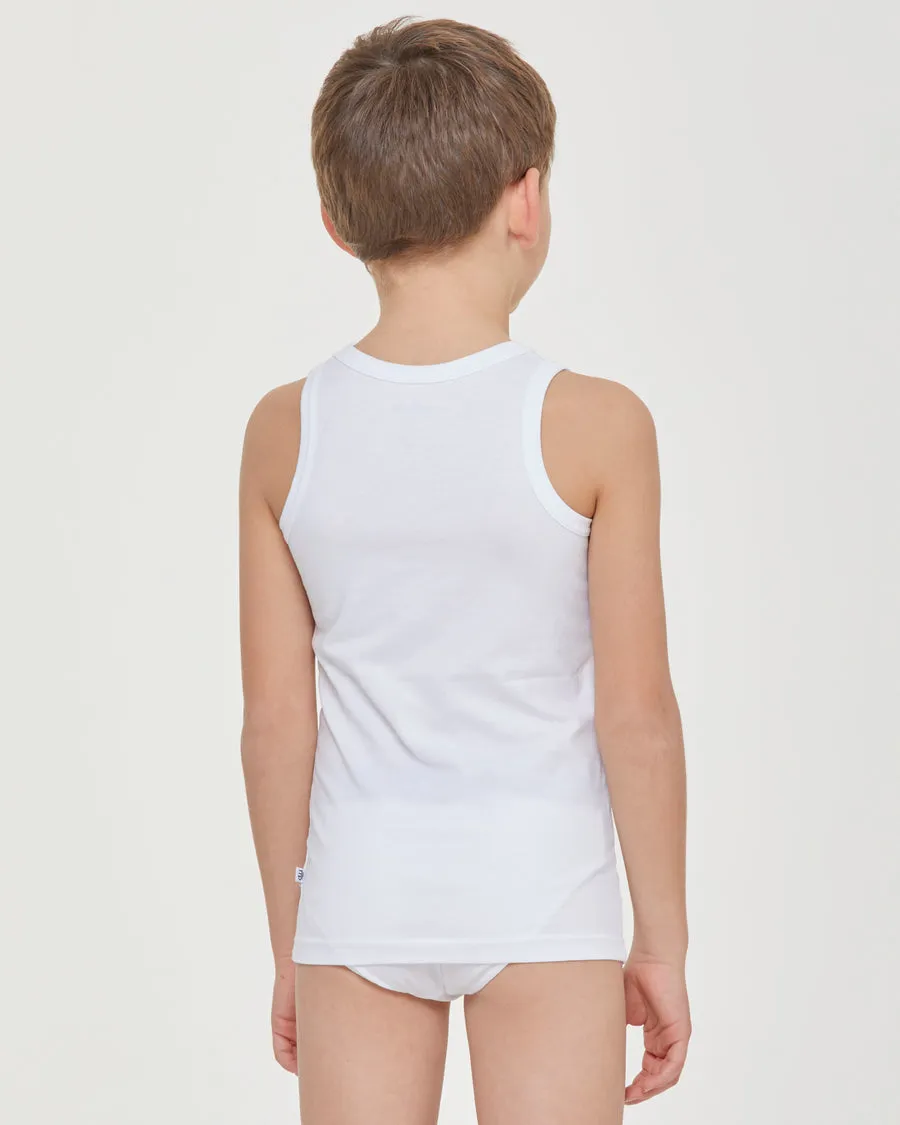 BOYS STRETCH COTTON VEST  2 Pcs Pack #2493 ML