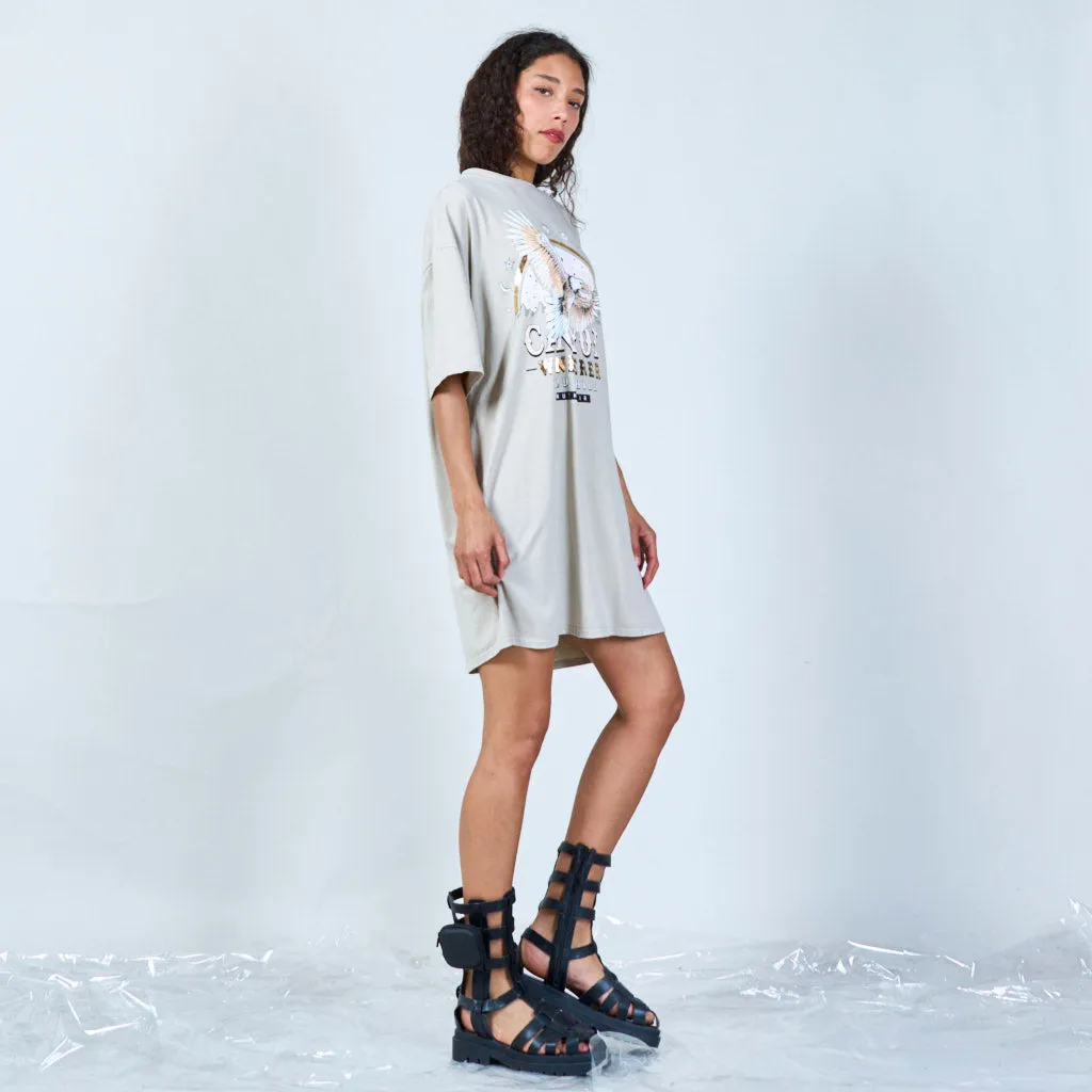 Canyon wanderer graphic midi dress wholesale