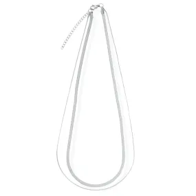 Cassia Double Chain Necklace | Silver