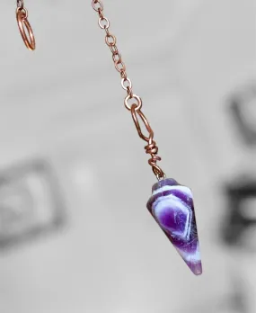 Chevron Amethyst Pendulum