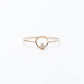 Circle Prong Diamond Ring