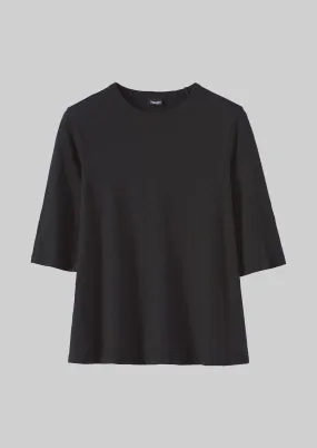 Cleo Garment Dyed Organic Cotton Tee | Carbon Black