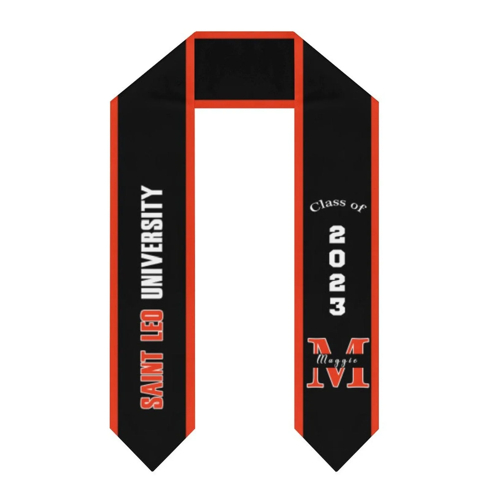 Custom Name Black Graduation Stoles Sash Class of 2024 Graduation Gift