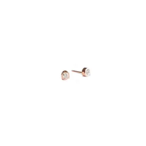 diamond bezel set stud earrings