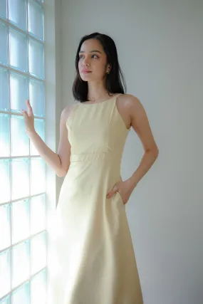 Elora Midi dress - creamy yellow