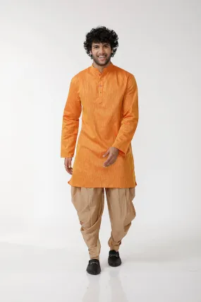 Exotic - Orange Long Kurta For Mens | Uathaym