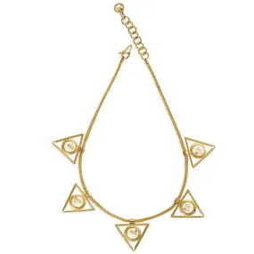 Floating Multi Triangle Necklace