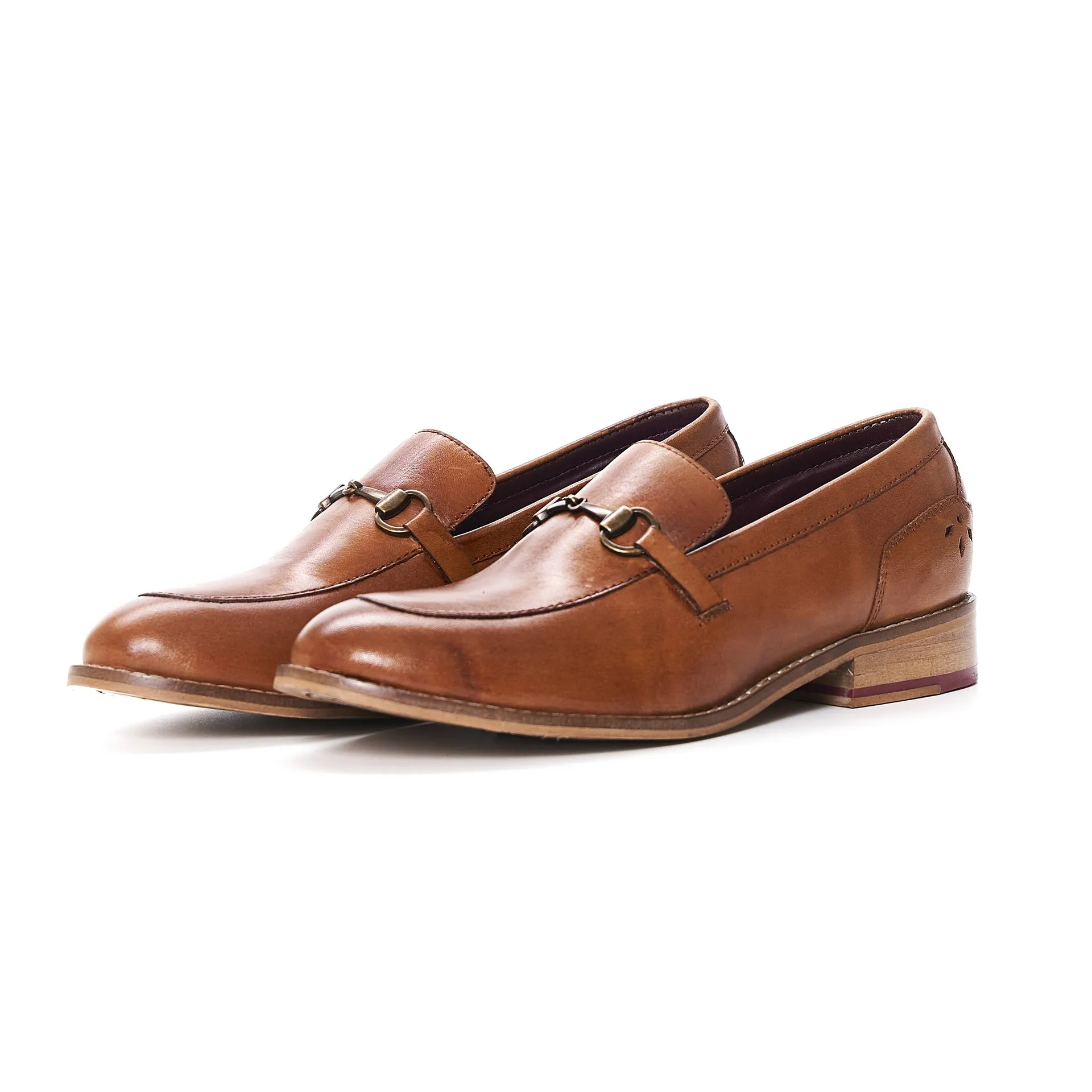 FRAN TAN HORSE BIT LOAFER