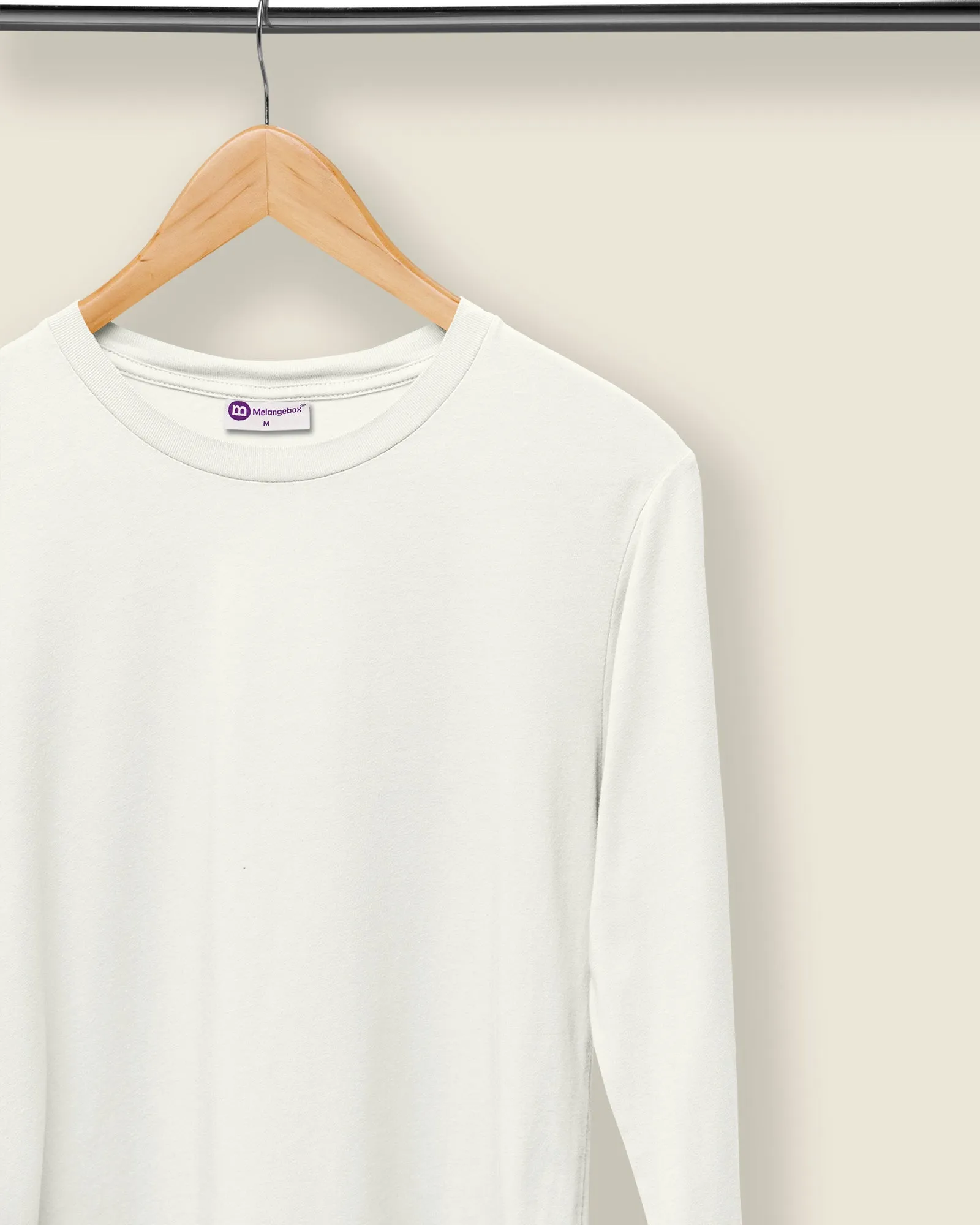 Full Sleeves Crew Neck: Eggshell