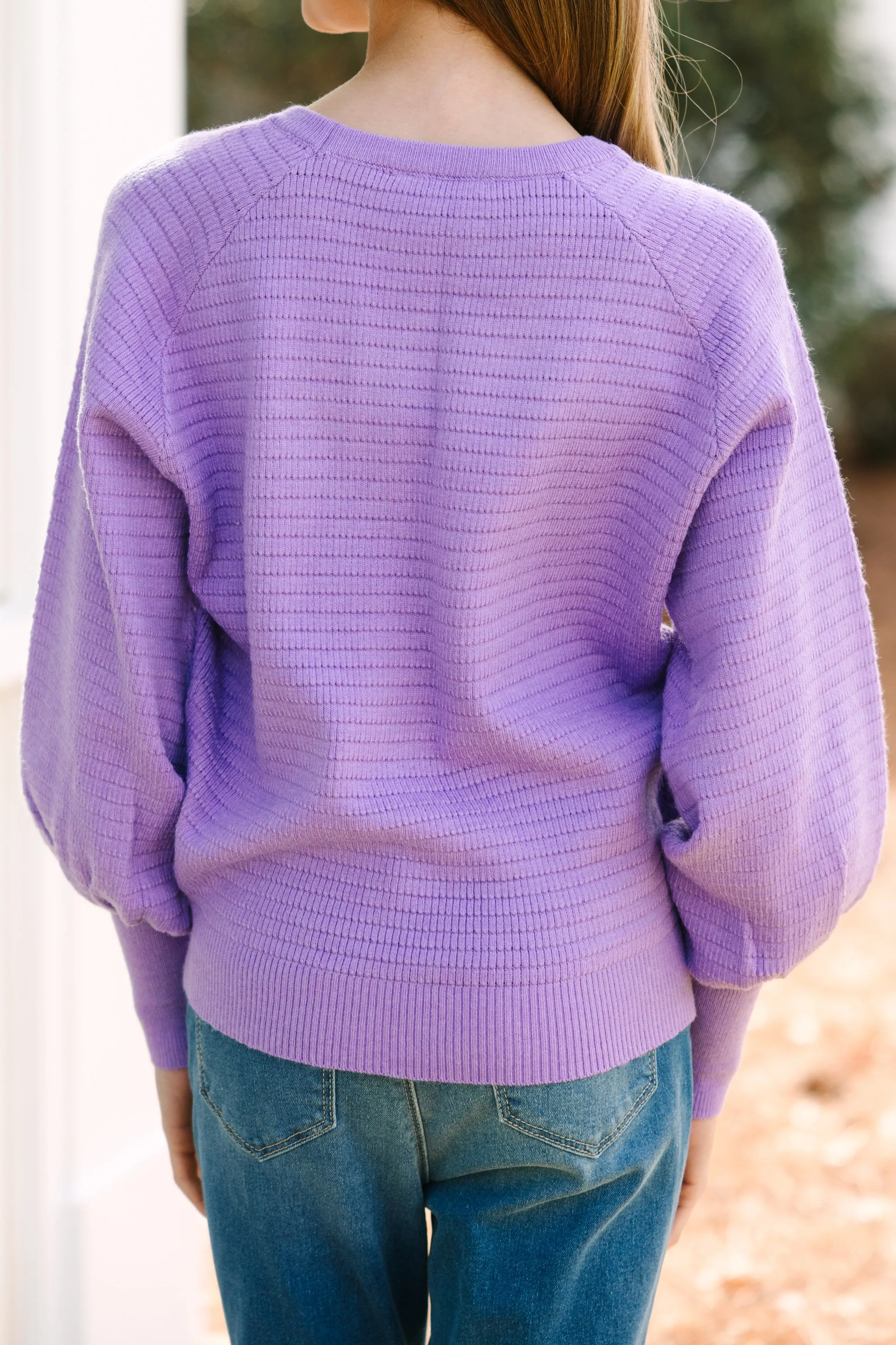 Girls: In The Works Lavender Purple Sweater