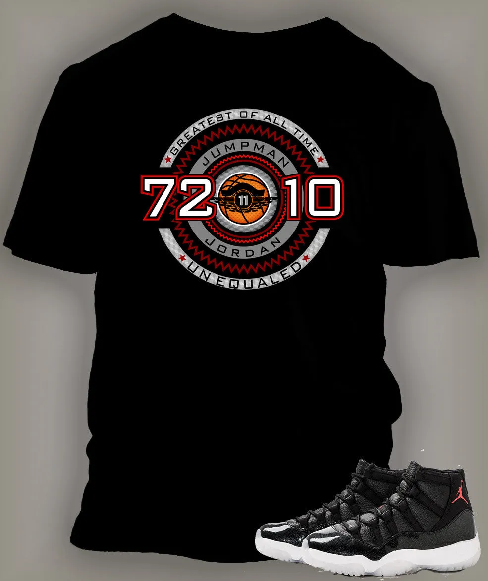 Graphic T Shirt To Match Retro Air Jordan 11 72-10 Shoe