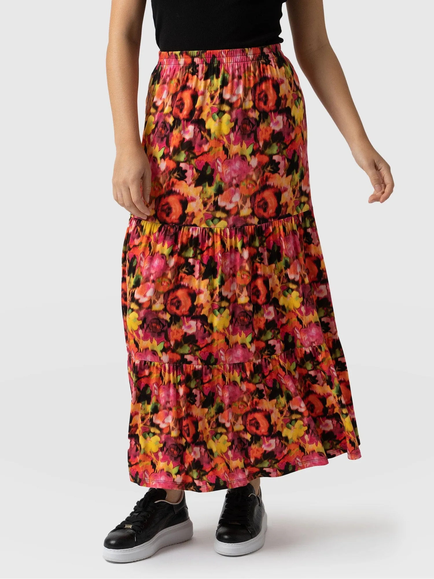 Greenwich Skirt - Floral Haze Jersey