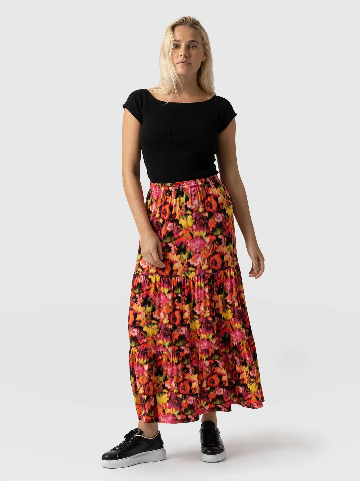 Greenwich Skirt - Floral Haze Jersey