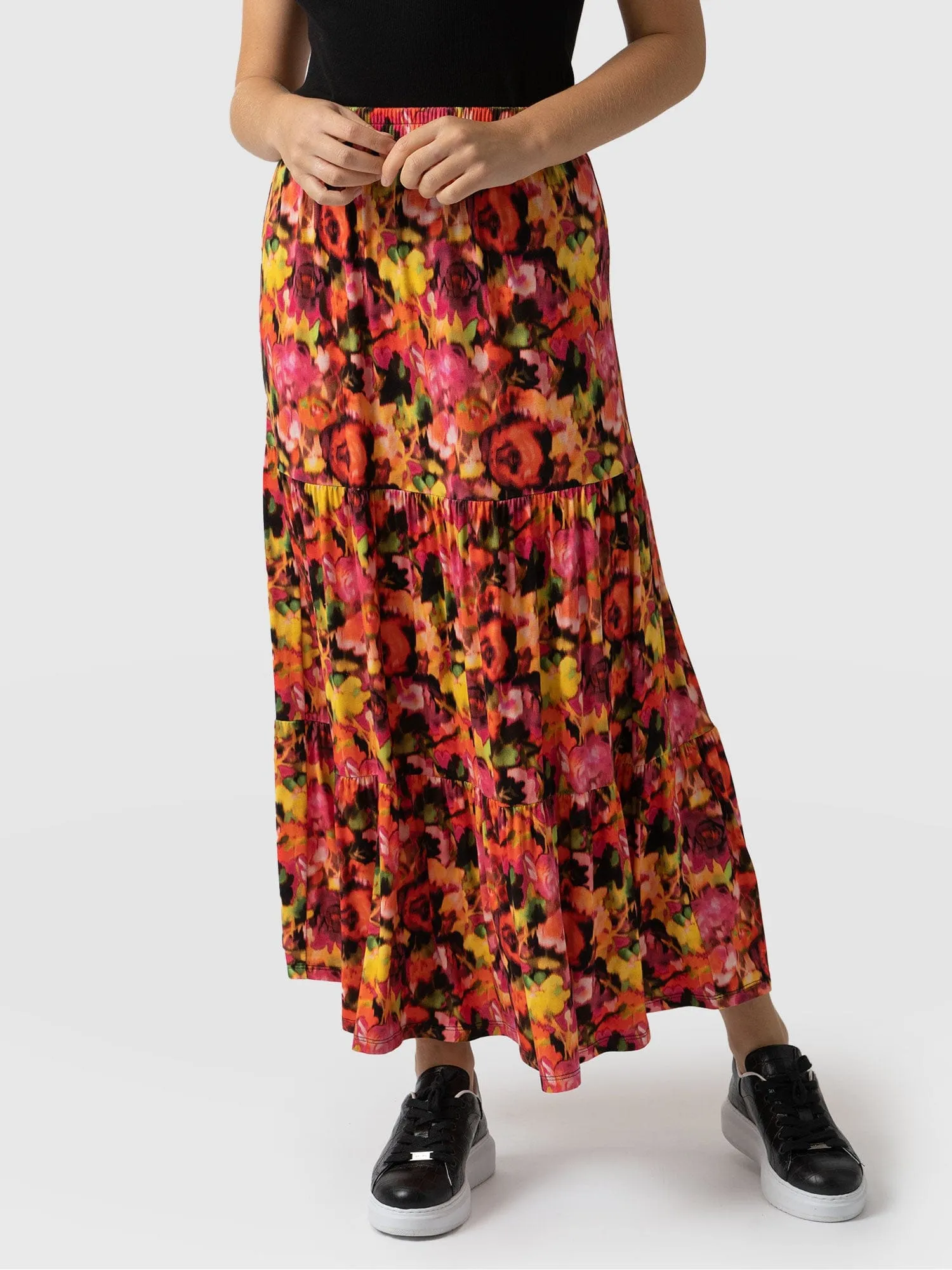 Greenwich Skirt - Floral Haze Jersey