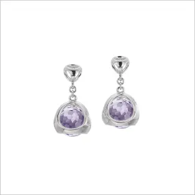 Icona Amethyst Earrings in Sterling Silver