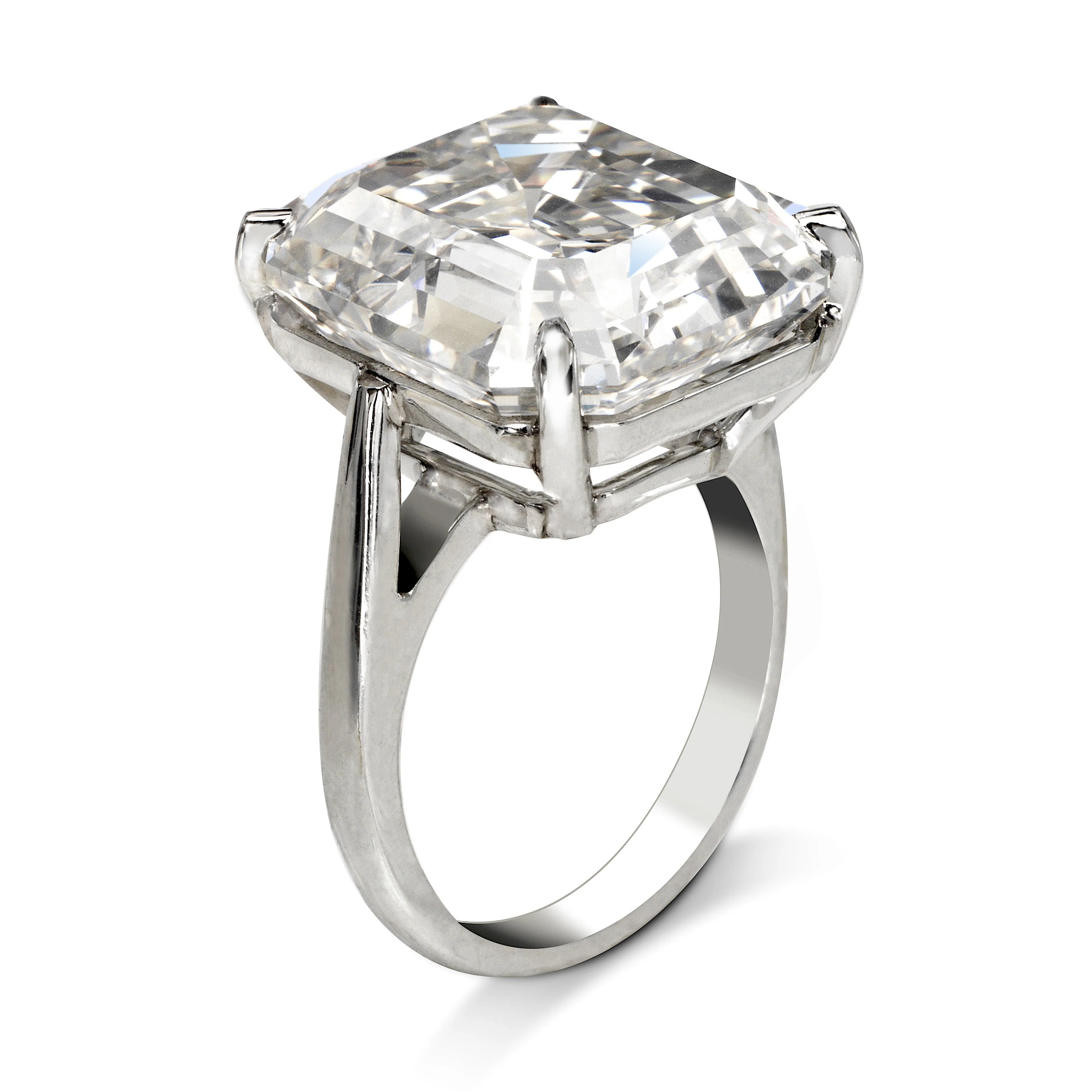 KATHERINE 18 Carat Asscher Cut Diamond Engagement Ring Platinum GIA CERTIFIED BY MIKE NEKTA