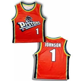 Kids Pistons basketball jersey