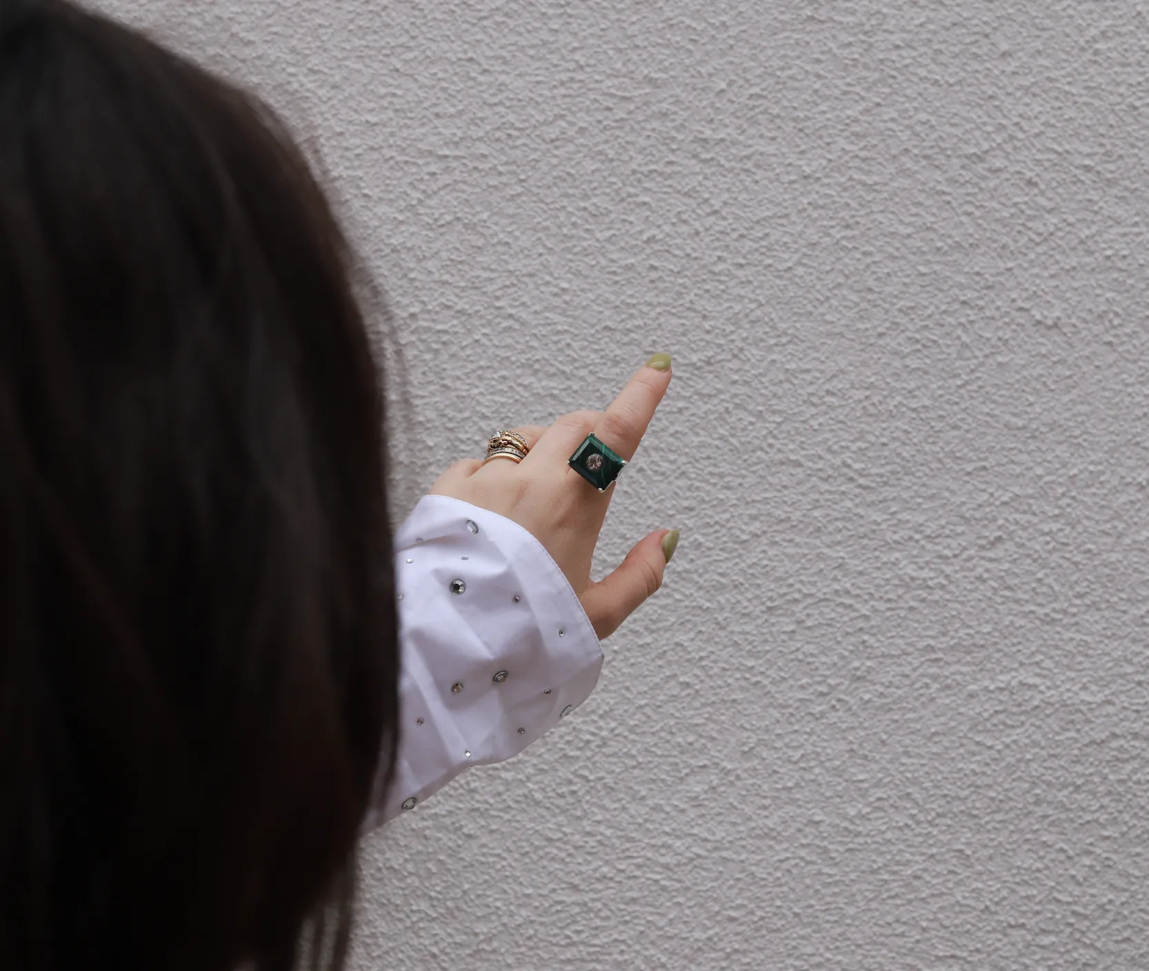 Malachite & Herkimer Earnest Ring