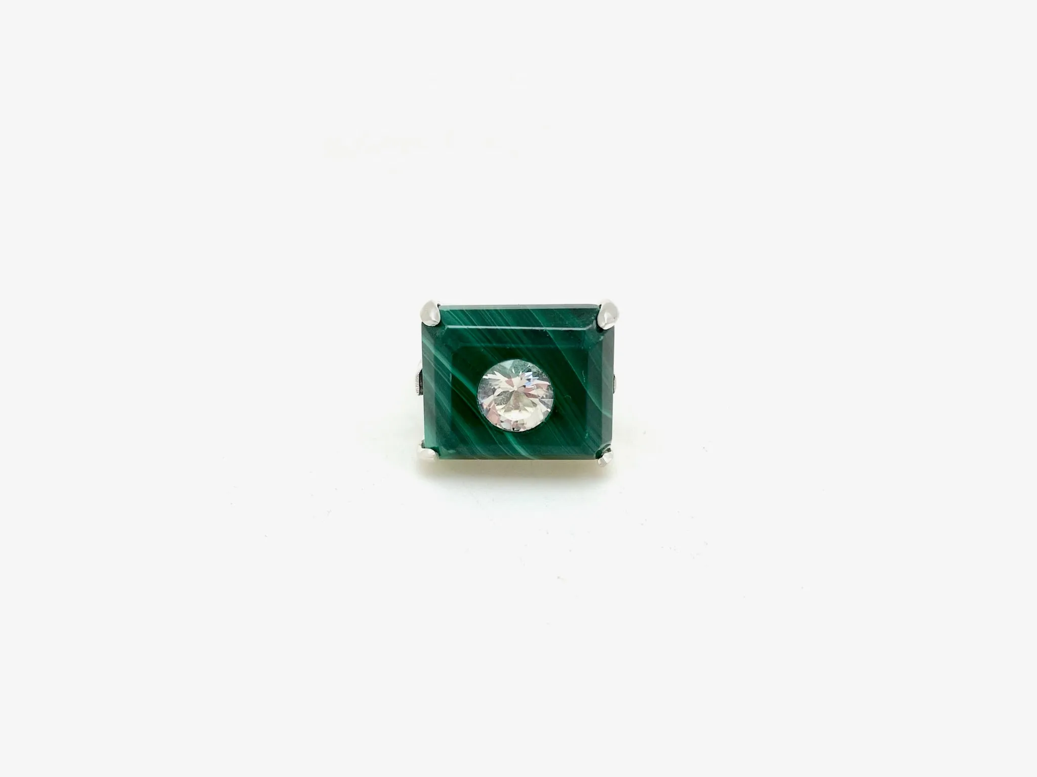 Malachite & Herkimer Earnest Ring