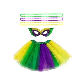 Mardi gras maskarade and tulla set