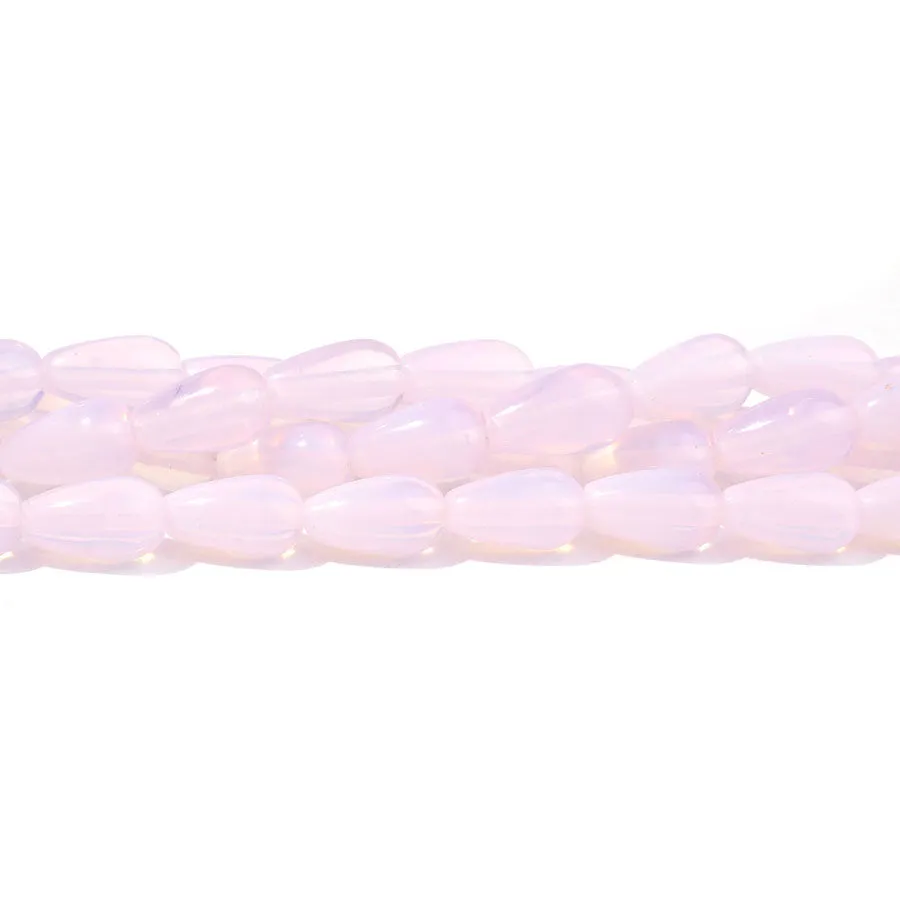 Opalite Pink (Synthetic) 6X10mm Teardrop - Limited Editions - 15-16 inch